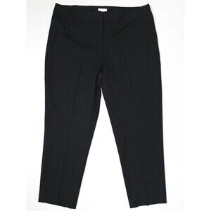 NWT J. Jill Black Taper 27" Ankle Pants Stretch Waist Women Size 16 Missy (A8)
